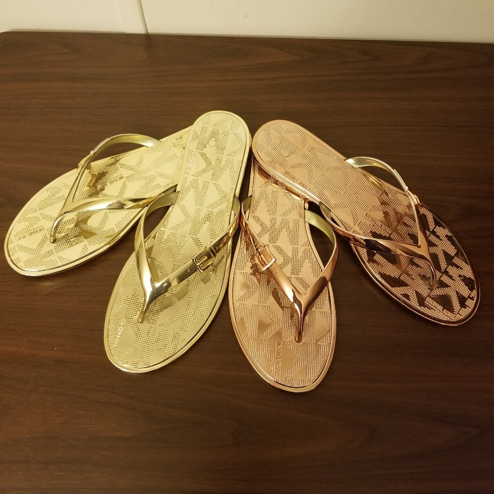 Michael Kors Sandals Gold & Rose Gold Sz 9